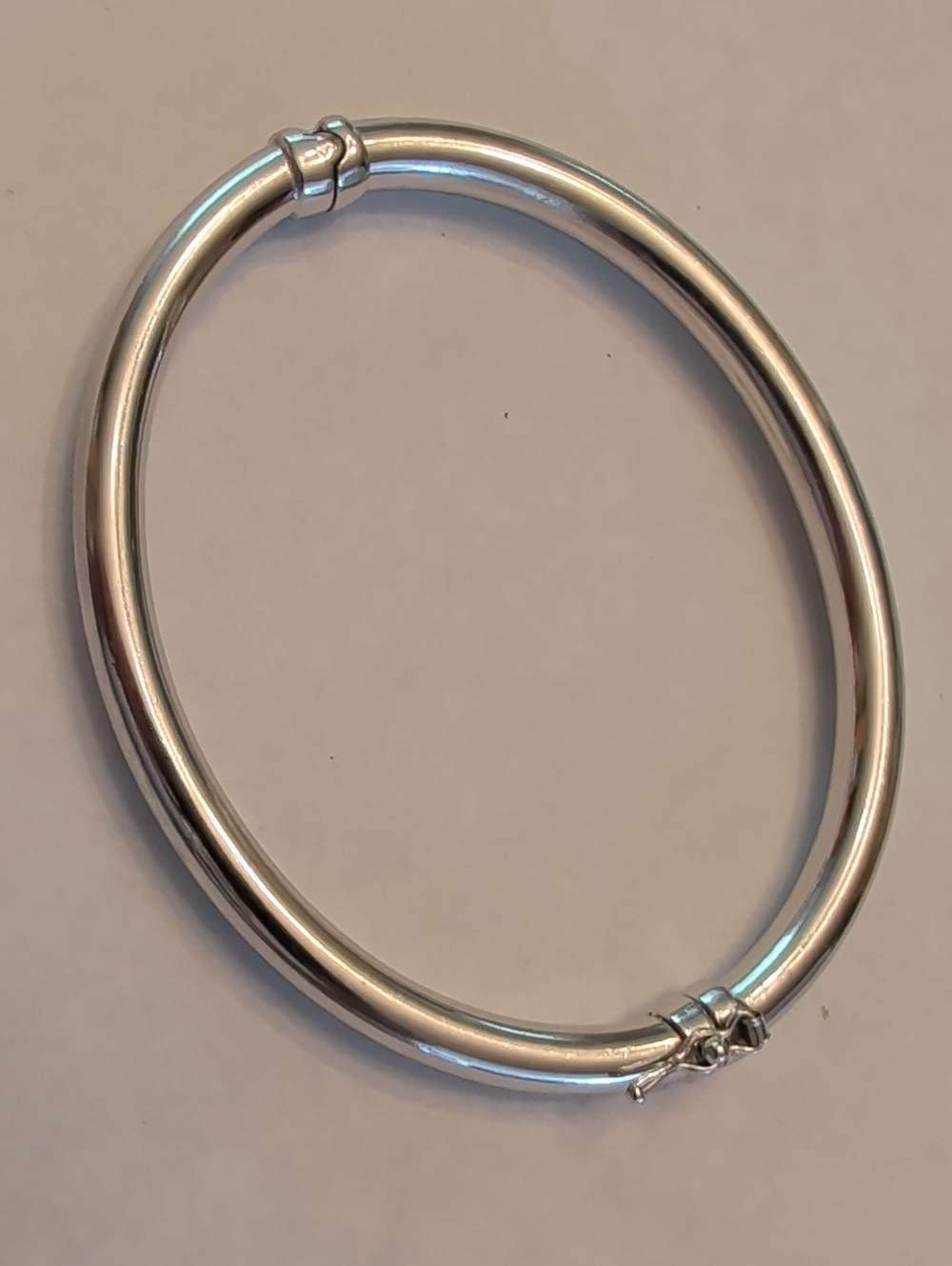 Sterling Silver Hinged Bangle Bracelet - Women